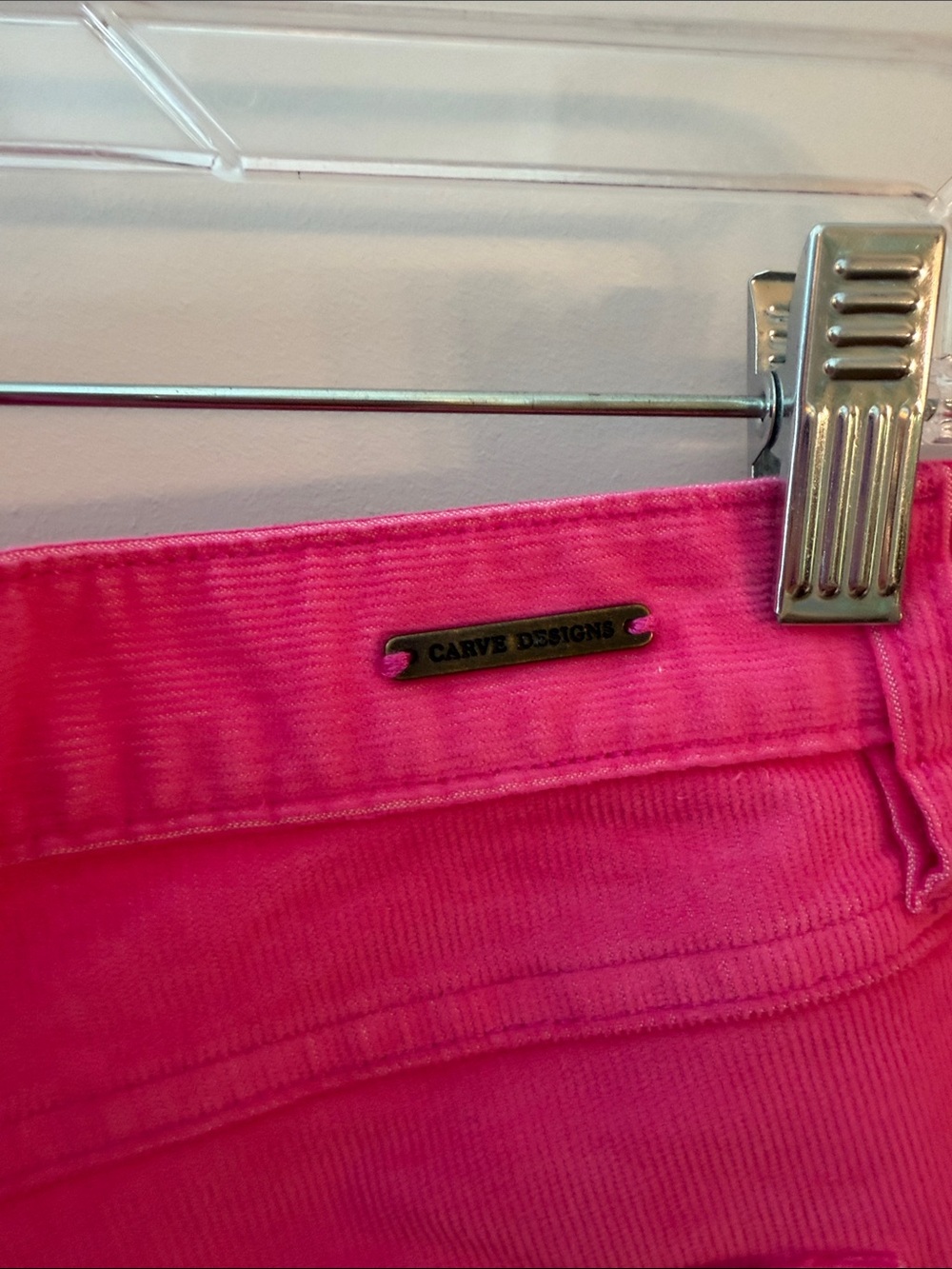 Carve Designs Bright Pink Women's Corduroy Shorts- 6” inseam. Like new. - Picture 5 of 9